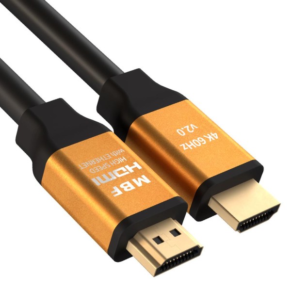 엠비에프 HDMI v2.0 골드메탈 케이블 (MBF-HDMI V2010G, 1m)