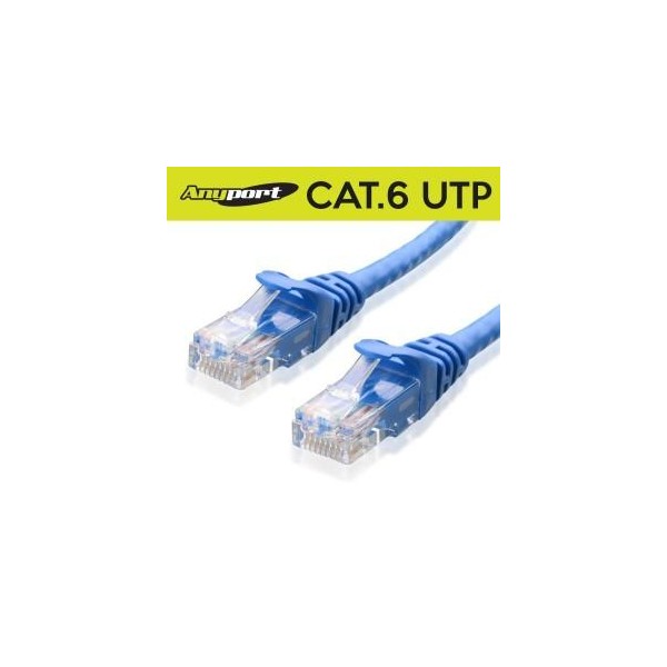 엘디네트웍스 Anyport CAT.6 UTP 다이렉트 케이블 블루 (AP-6UTP-2M(BL), 2m)