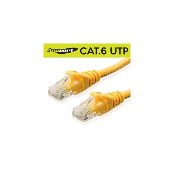 엘디네트웍스 Anyport CAT.6 UTP 다이렉트 케이블 옐로우 (AP-6UTP-1M(Y), 1m)