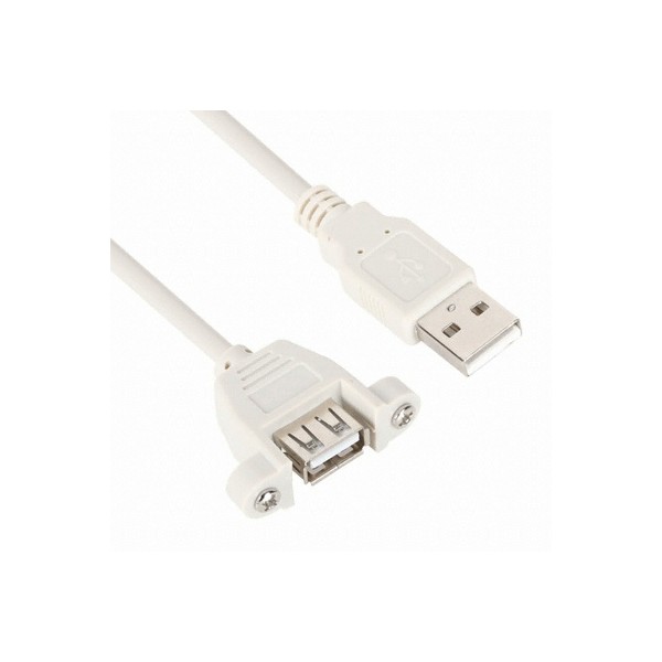 강원전자 NETmate USB2.0 AM-AF 판넬형 연장 케이블 (NMC-UF215SV, 1.5m)