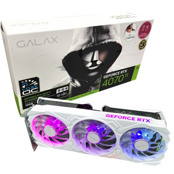 갤럭시 GALAX 지포스 RTX 4070 Ti EX GAMER WHITE OC V2 D6X 12GB