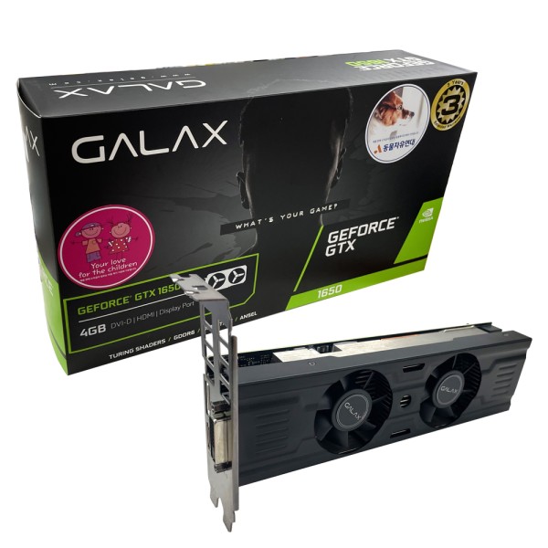 갤럭시 GALAX 지포스 GTX 1650 V2 D6 4GB LP