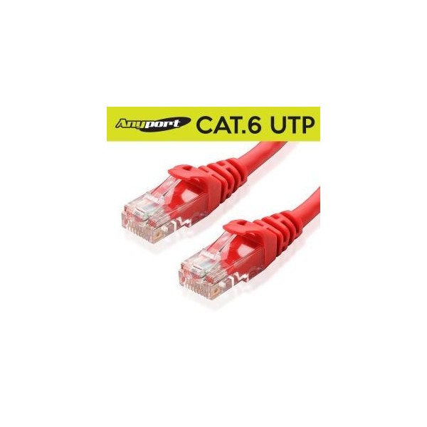 ANYPORT CAT.6 UTP 다이렉트 랜케이블 레드 2M [AP-6UTP-2M(R)]