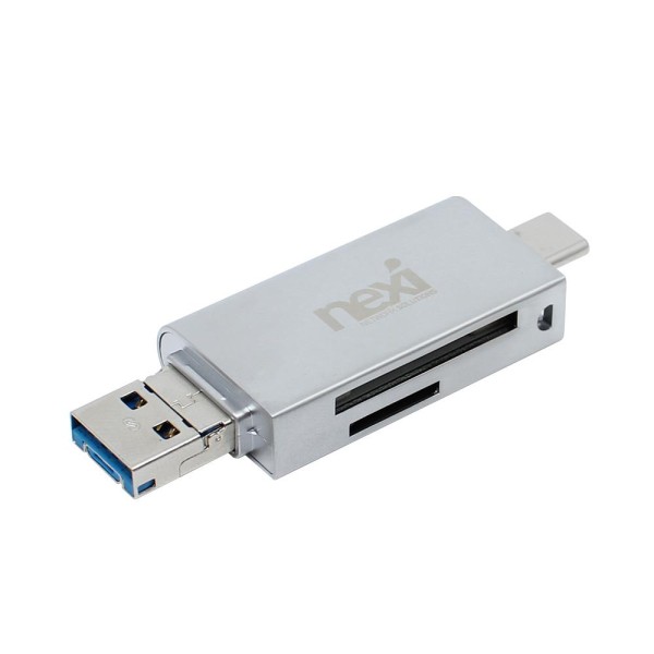 NEXI NX886 NX-3IN1CRS 3 IN 1 올인원 카드리더기 (실버)