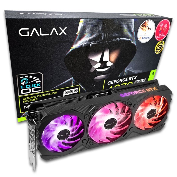 갤럭시 GALAX 지포스 RTX 4070 SUPER EX GAMER BLACK OC D6X 12GB